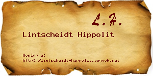 Lintscheidt Hippolit névjegykártya